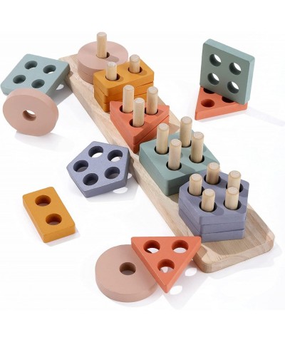 Montessori Toys for 1 2 Year Old Toddler Learning Educational Wooden Toys for 18+ Months Baby Boys and Girls Sorting Stacking...