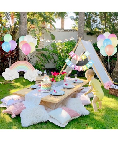 Pastel Rainbow Party Decoration Set Pastel Rainbow Themed Party Kit Happy Birthday Pastel Color Banner Rainbow Bridge Balloon...