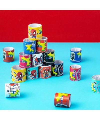 82Pcs Spiderman Party Favors Spiderman Slap Bracelet Set include 32Pcs Slap Bracelet and 50Pcs Spiderman Stickers Best for Fi...