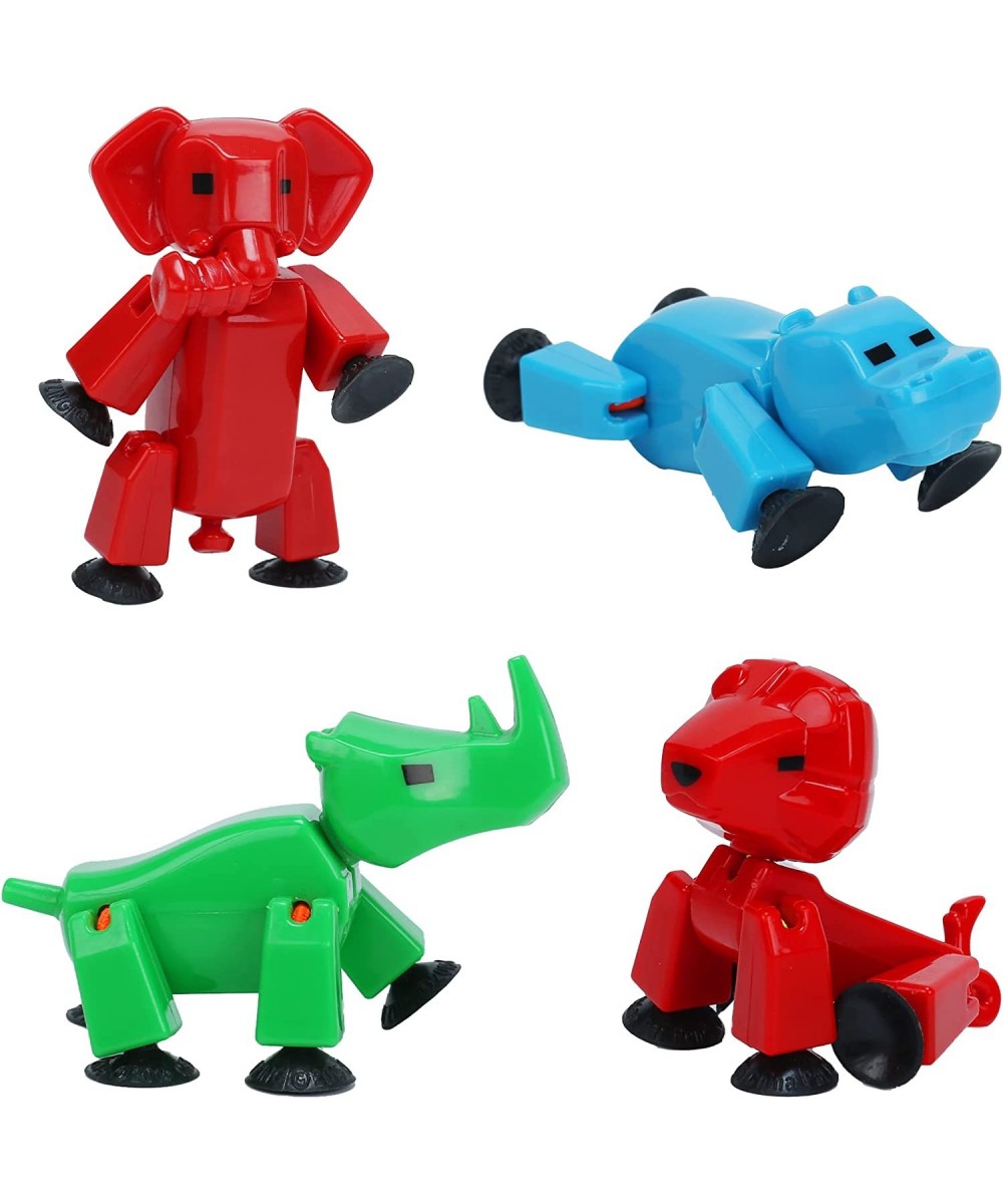 Stikbot Safari 4 Pack Set of 4 Stikbot Collectable Action Figures Includes 1 Lion 1 Elephant 1 Hippo and 1 Rhino Create Stop ...