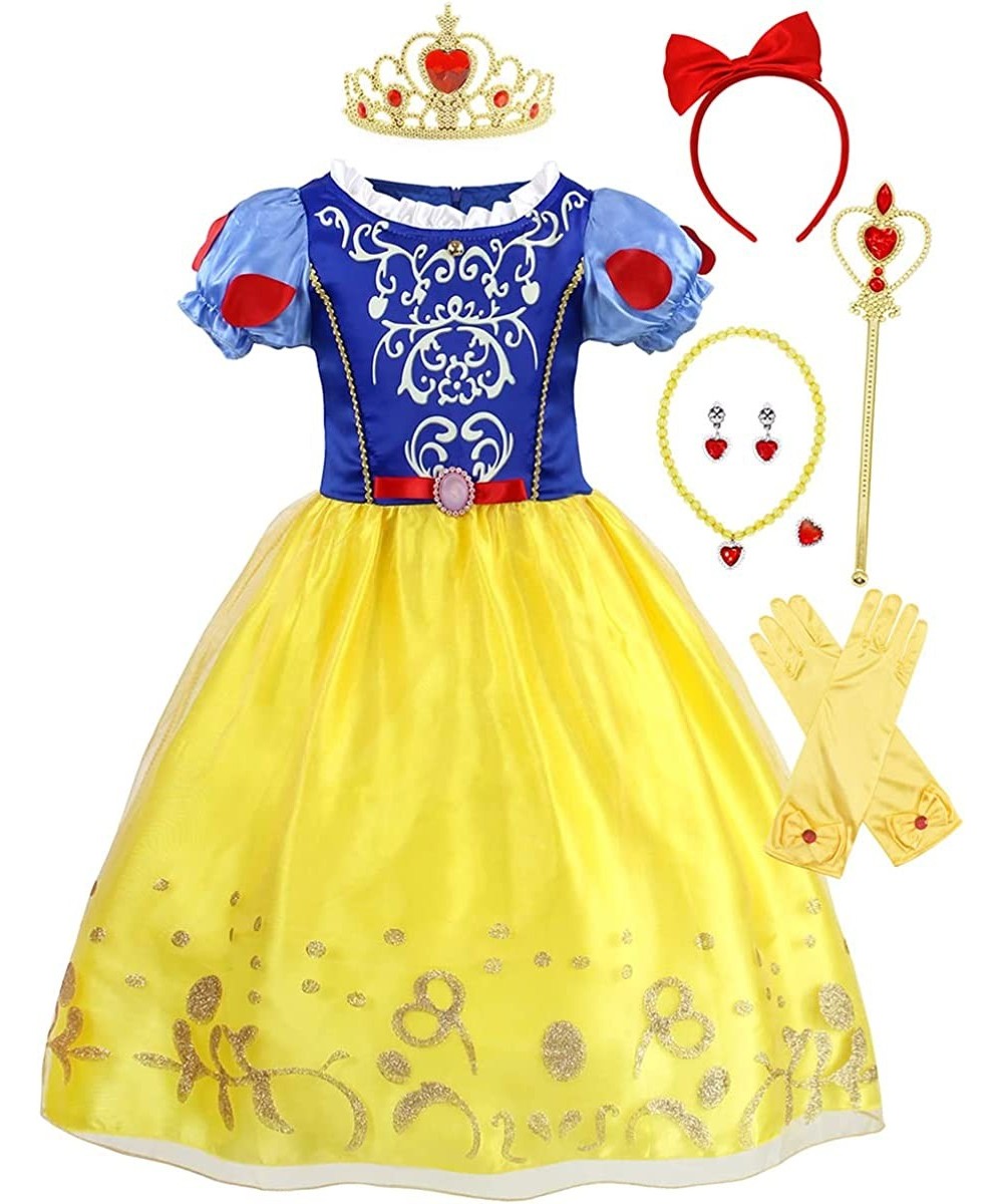 Princess Birthday Party Dress Girls Kids Halloween Costume Outfits Cosplay Clothes with Crown Scepter $45.95 Kids' Costumes