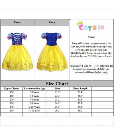 Princess Birthday Party Dress Girls Kids Halloween Costume Outfits Cosplay Clothes with Crown Scepter $45.95 Kids' Costumes