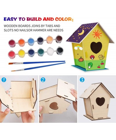 Kids Wood Craft Kits for 4-8 Year Old Girls Boys DIY Wooden Birdhouse Kit for Kid Age 4 5 6 7 Toddlers Child Birdhouse for Ou...