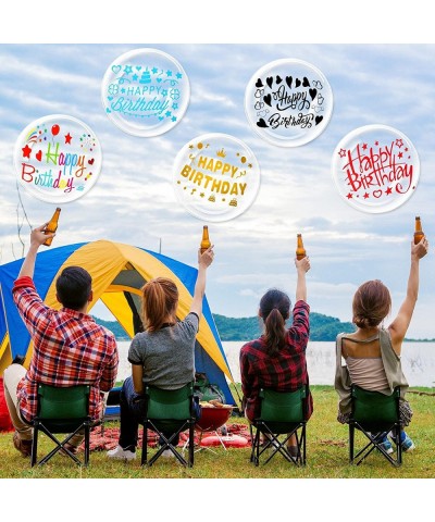 36 Pieces Clear Balloons DIY Transparent Balloons with Birthday Stickers Bobo Balloons for Stuffing LED Light Globos Transpar...