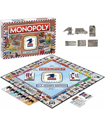 Monopoly: U.S. Stamps Edition | Buy Sell Trade Iconic & Collectible USPS Stamps | Classic Monopoly Game | Officially-Licensed...