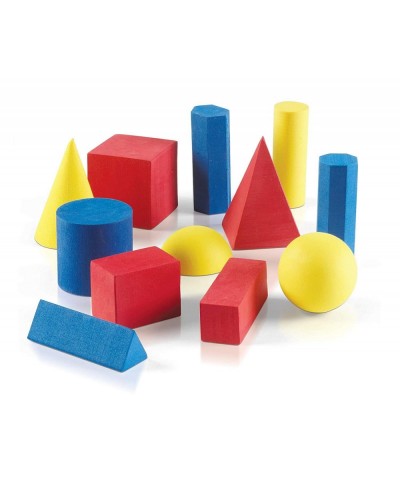 Foam Geometric Solid Blocks Assorted Colors 3D Shapes (Set of 12) $31.30 Early Development & Activity Toys