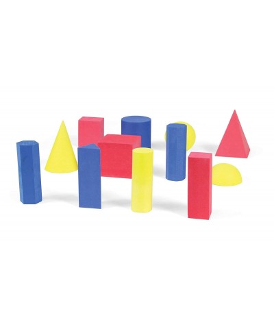 Foam Geometric Solid Blocks Assorted Colors 3D Shapes (Set of 12) $31.30 Early Development & Activity Toys