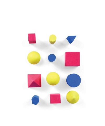 Foam Geometric Solid Blocks Assorted Colors 3D Shapes (Set of 12) $31.30 Early Development & Activity Toys