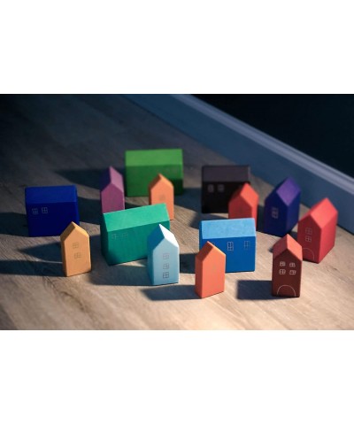 Wooden Toys | BlockWorlds Building Blocks - Little Village Houses | Nature Toy Block Sets $72.79 Toy Stacking Block Sets