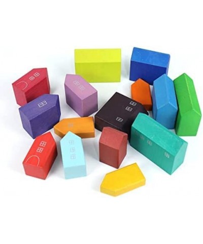 Wooden Toys | BlockWorlds Building Blocks - Little Village Houses | Nature Toy Block Sets $72.79 Toy Stacking Block Sets