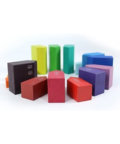 Wooden Toys | BlockWorlds Building Blocks - Little Village Houses | Nature Toy Block Sets $72.79 Toy Stacking Block Sets