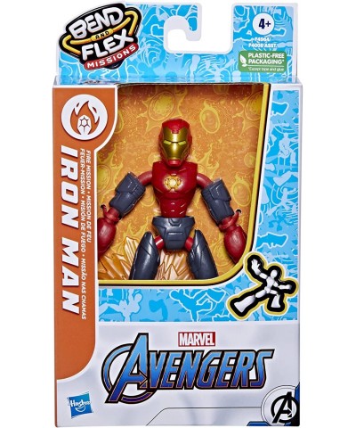 Marvel Bend and Flex Missions Iron Man Fire Mission Action Figure 6-Inch-Scale Bendable Toy Toys for Kids Ages 4 and Up $13.5...