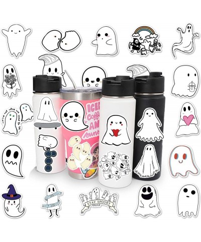 100PCS Kawaii Stickers for Water Bottles Vinyl Waterproof Cute Ghost Decorations Stickers for Kids and Youth Adult Holiday Gi...