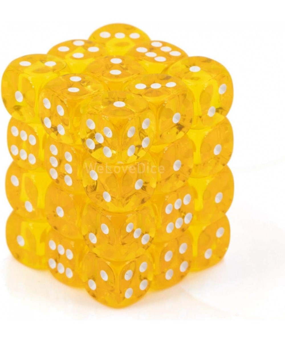 DND Dice Set-D&D Dice-12mm Translucent Yellow and White Plastic Polyhedral Dice Set-Dungeons and Dragons Dice Includes 36 Dic...