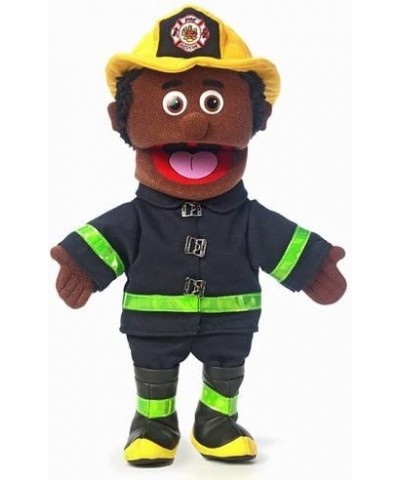 14" Fireman Black Male Hand Puppet $51.32 Plush Puppets