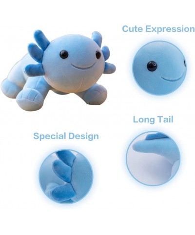 Axolotl Plush Toys 9.8 Inch Soft Cute Axolotl Stuffed Animal Plushies Pillow Doll Kids Birthday Gift Home Decoration(Blue) $2...