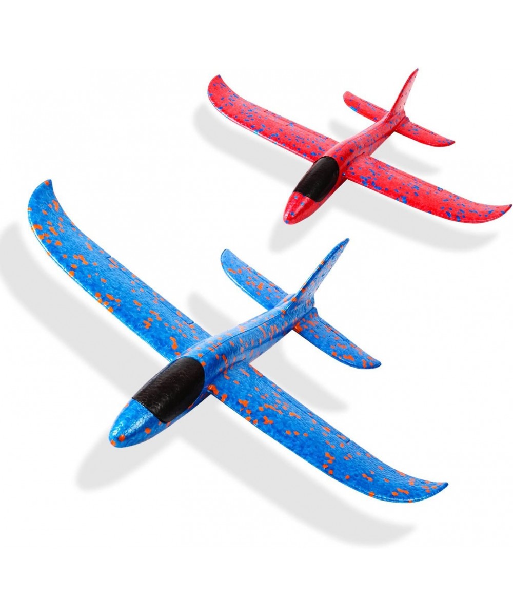 Throwing Foam Airplane Toys 13.5 Inches Flying Glider Inertia Plane Manual Circling Functions Flying Aircraft Fun Best Outdoo...