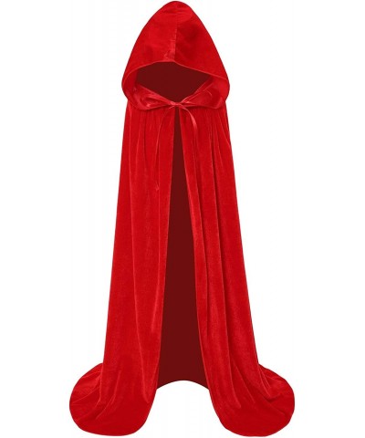 Kids Velvet Cloak Cape With Hooded For Halloween Christmas Cosplay Costumes $20.01 Kids' Costumes