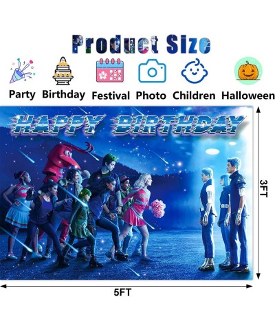 1Pack Zombies Party Supplies Backdrop Banner 5x3ft Happy Birthday Backdrop Halloween Party Decorations Banner for Boys Girls ...