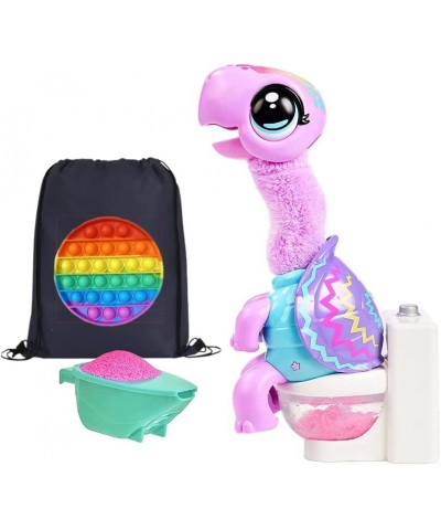 Gotta Go Turdle! Shelbert The Interactive Rainbow Turtle! Wiggles Poops and Talks! Bundled Set Includes Pop Toy Toy Storage B...