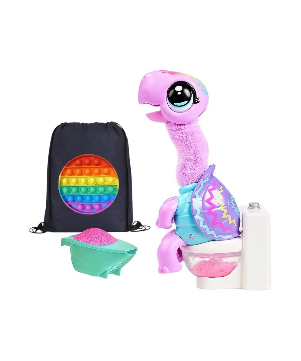 Gotta Go Turdle! Shelbert The Interactive Rainbow Turtle! Wiggles Poops and Talks! Bundled Set Includes Pop Toy Toy Storage B...