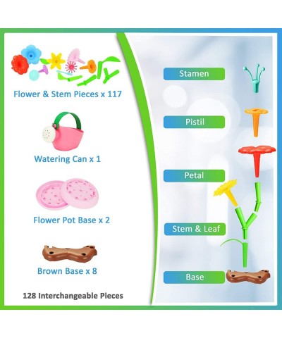 Flower Garden Building Toys – Child Build a Garden Kid Activity Set for 3 4 5 6 Year Old Toddlers and Preschool Children - Cr...