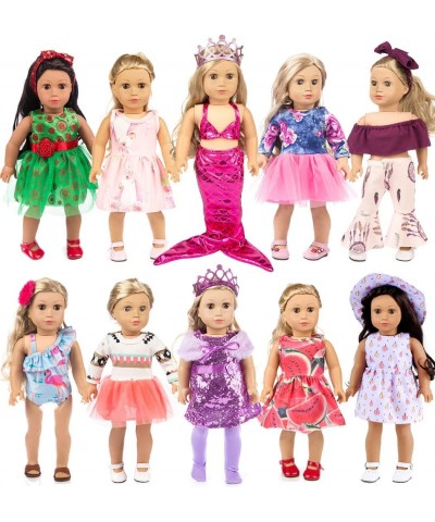 18 Inch Doll Clothes Doll Accessories 10 Sets Fashion Doll Clothes and Accessories Fit for 18 inch Girl Doll Most 18 Inch Dol...