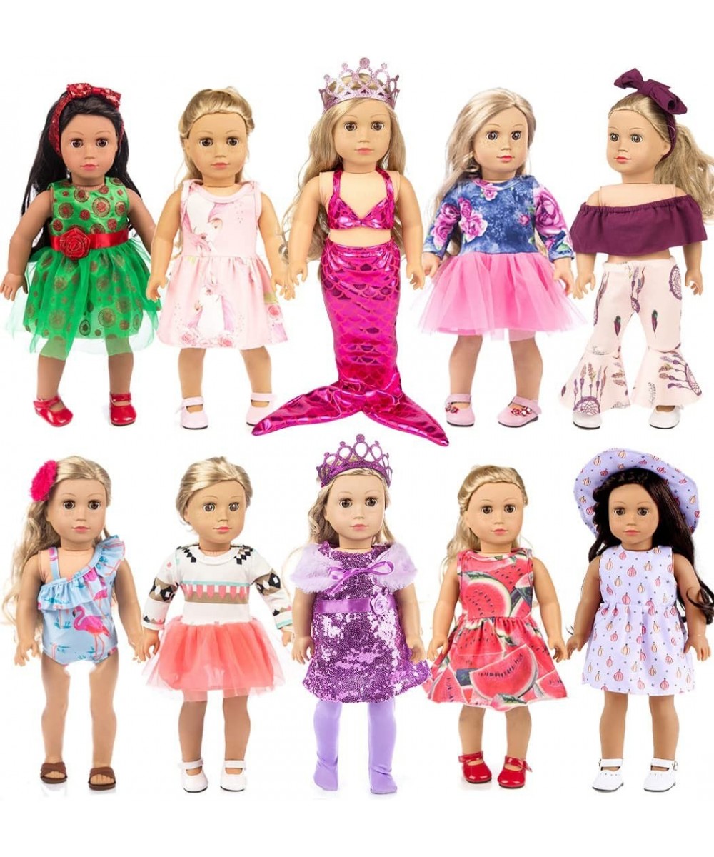 18 Inch Doll Clothes Doll Accessories 10 Sets Fashion Doll Clothes and Accessories Fit for 18 inch Girl Doll Most 18 Inch Dol...