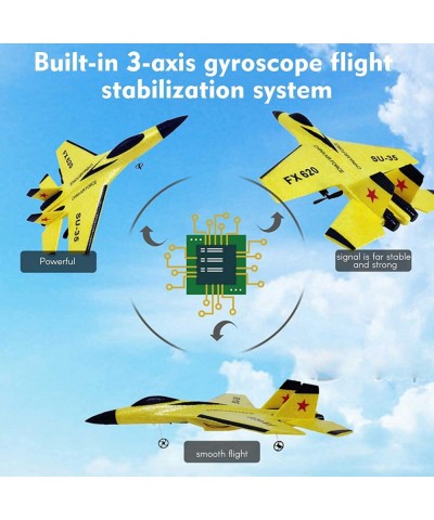 FX620 RC Airplane 2.4GHz Remote Control Airplane 2 Channel RC Plane SU-35 RC Glider EPP Aircraft Model with 3-Axis Gyro Outdo...