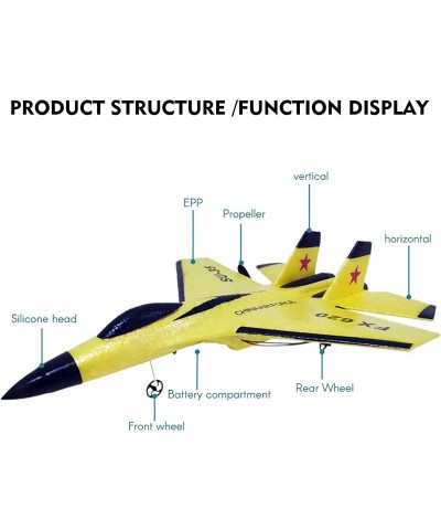 FX620 RC Airplane 2.4GHz Remote Control Airplane 2 Channel RC Plane SU-35 RC Glider EPP Aircraft Model with 3-Axis Gyro Outdo...