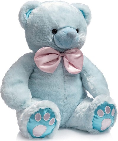 Teddy Bear Stuffed Animal Sweet Bear Plush with Pink Bow Soft Toy for Kids or Girlfriend 18 inch Blue $27.40 Stuffed Animals ...