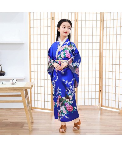 Girls Kimono Yukata Japanese Traditional Dress Cosplay Costume $62.73 Kids' Costumes