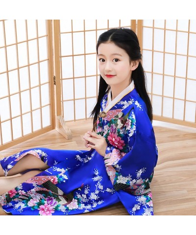 Girls Kimono Yukata Japanese Traditional Dress Cosplay Costume $62.73 Kids' Costumes