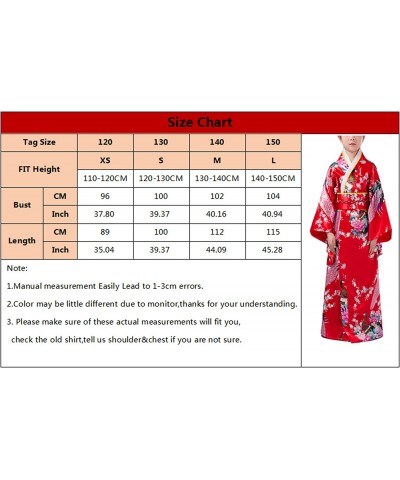 Girls Kimono Yukata Japanese Traditional Dress Cosplay Costume $62.73 Kids' Costumes