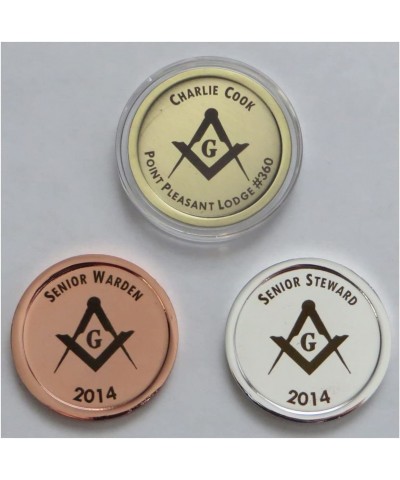 Masonic Officer Commemorative Coin (1) - Custom Personalized Laser Engraved $37.02 Money & Banking Play Toys