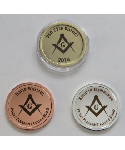 Masonic Officer Commemorative Coin (1) - Custom Personalized Laser Engraved $37.02 Money & Banking Play Toys