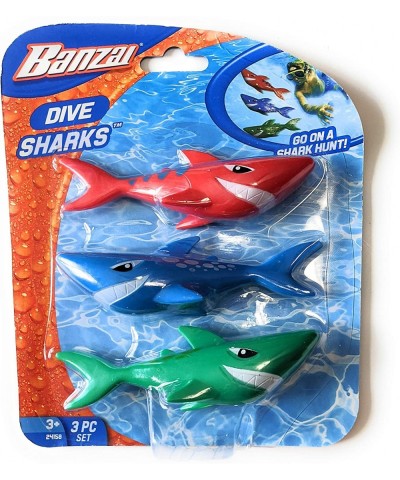 3pc Dive Sharks Pool Toy | Shark Pool Toys | Underwater Torpedo | Great Watertoy for Kids $13.43 Swimming Pool & Outdoor Wate...