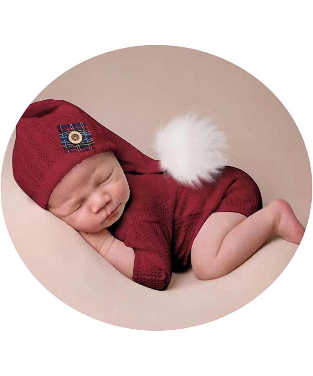 Newborn Photography Props Outfits Christmas Hat Leggings Infant Baby Boy Girl Photoshoot Costume $30.05 Kids' Costumes