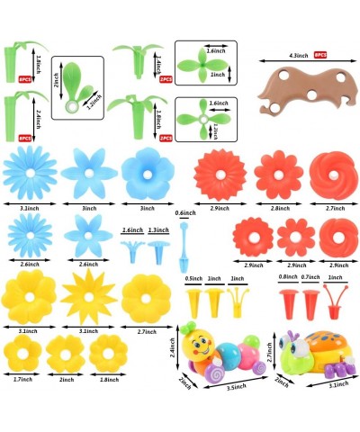 Flower Garden Building Toys 54PCS Stem Toy Educational Stacking Game Playset Gardening Pretend Gift for Girls $24.69 Toy Gard...