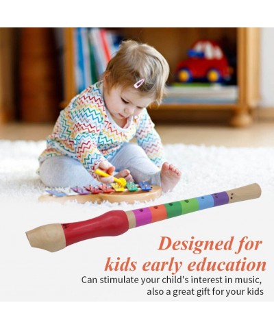 Kid Flute Multiple Colors Lightweight Educational Wood Flute Musical Sound Recorder Early Education Rhythm Toys for Kids and ...