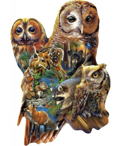 Forest Owls Special Shape 1000 pc Jigsaw Puzzle - SUNSOUT INC $40.91 Jigsaw Puzzles