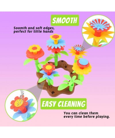 Flower Garden Building Toys 54PCS Stem Toy Educational Stacking Game Playset Gardening Pretend Gift for Girls $24.69 Toy Gard...