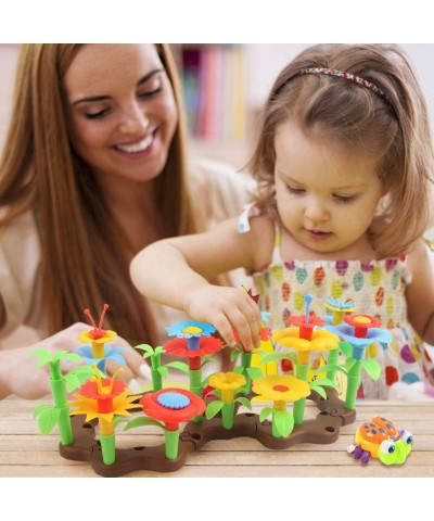 Flower Garden Building Toys 54PCS Stem Toy Educational Stacking Game Playset Gardening Pretend Gift for Girls $24.69 Toy Gard...