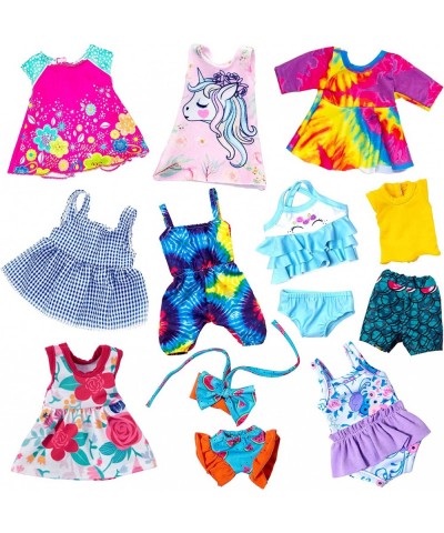 10 Sets Alive Baby Doll Clothes and Accessories Fit 12-14 Inch Baby Girl Doll Set Included Dresses T-Shirts Pants Jumpsuit Sw...