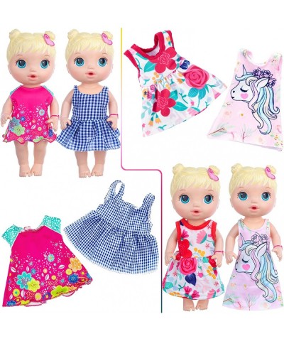 10 Sets Alive Baby Doll Clothes and Accessories Fit 12-14 Inch Baby Girl Doll Set Included Dresses T-Shirts Pants Jumpsuit Sw...