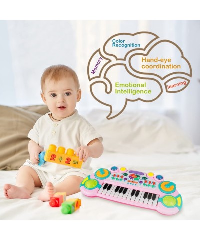 24 Keys Baby Piano Toy Musical Toys for Toddlers Kids Piano Keyboard with LED Lights Toddler Toys Age 1-2 Early Learning Toys...