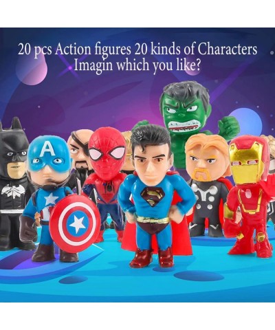 Superhero Action Figure Set + Mini Dinosaur Toy Plastic Ornaments Justice League Action Figures for Children Cake Decoration ...