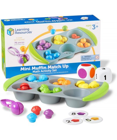 Mini Muffin Match Math Activity Set - 76 Pieces Ages 3+ Counting Games for Kids Preschool Learning Toys Homeschool Learning T...