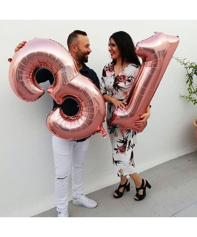 40 Inch Rose Gold 13 Number Balloons Giant Jumbo Huge 13 or 31 Foil Mylar Helium Number Digital Balloons Rose Gold Birthday M...