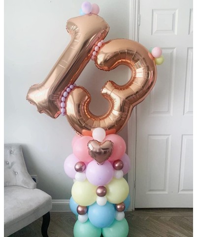 40 Inch Rose Gold 13 Number Balloons Giant Jumbo Huge 13 or 31 Foil Mylar Helium Number Digital Balloons Rose Gold Birthday M...